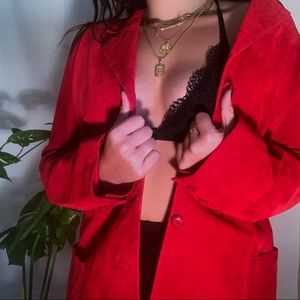 Genuine suede blazer